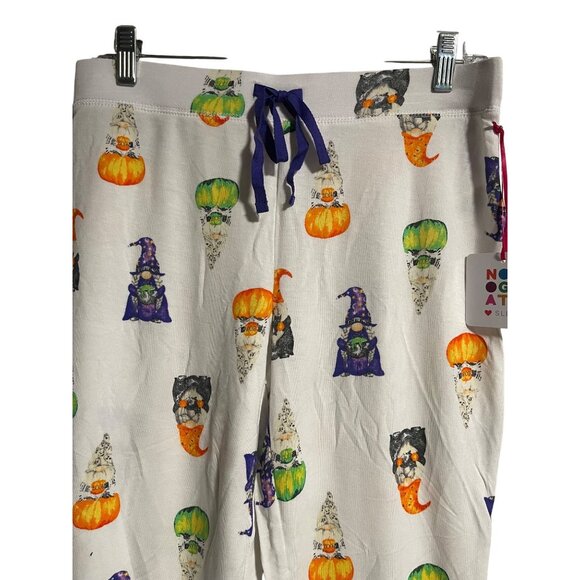 Novogratz Sleep Jogger Style Pajama Bottoms Halloween Pattern Gnomes Womens Size - Picture 3 of 8